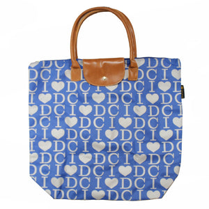 I Love DC Foldable Tote Bag, 18" X 17", or 8.5" X 5.75" When Folded