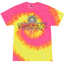 Load image into Gallery viewer, Tie Dye T-Shirt Neon Pink Omega Capitol, Adult and Youth