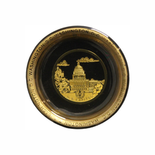 Load image into Gallery viewer, Ceramic Magnet Black Mini Plate 2.25&quot; Diameter, Panorama, Seals, Capitol, or White House