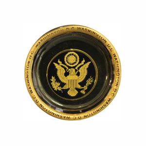 Ceramic Magnet Black Mini Plate 2.25" Diameter, Panorama, Seals, Capitol, or White House