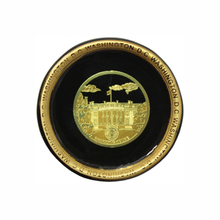 Load image into Gallery viewer, Ceramic Magnet Black Mini Plate 2.25&quot; Diameter, Panorama, Seals, Capitol, or White House