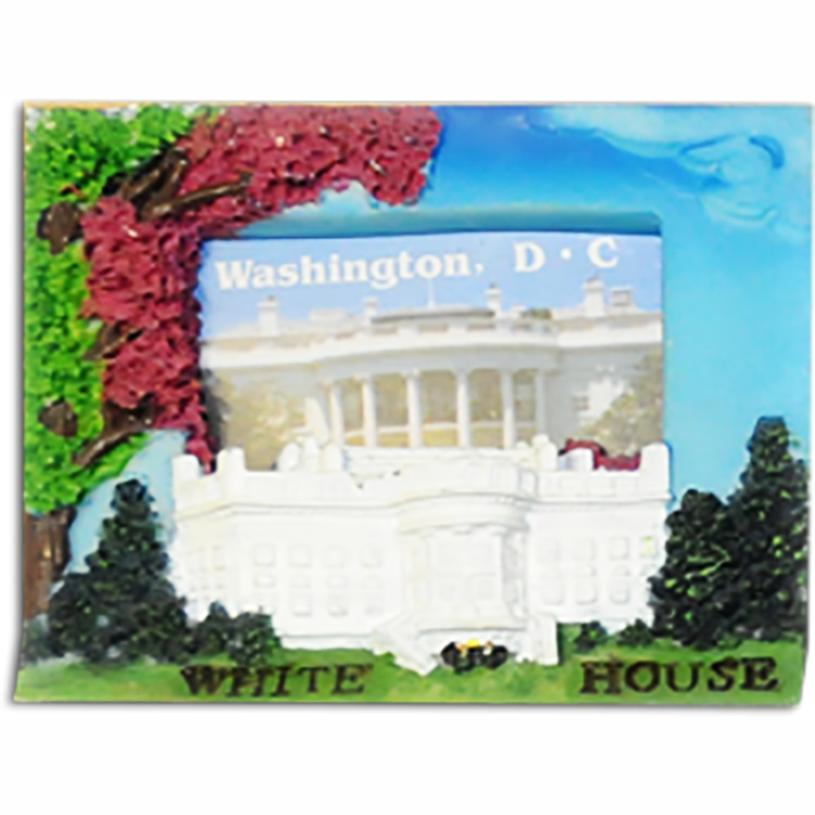 Ceramic Magnet DC Monuments Mini, White House, Capitol, and Lincoln Memorial, 3