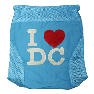 I Heart DC Drawstring Backpack, 17.75" X 14.50"