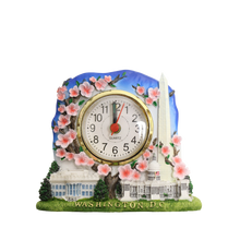 Load image into Gallery viewer, Cherry Blossom Washington DC Panorama Clock, 4.5&quot;