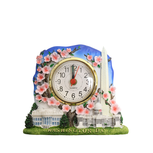 Cherry Blossom Washington DC Panorama Clock, 4.5