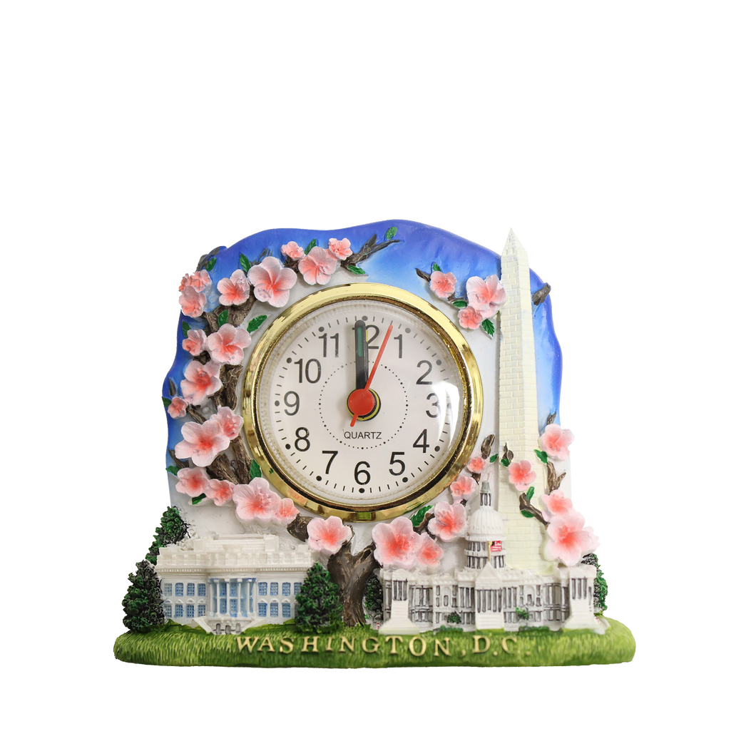 Cherry Blossom Washington DC Panorama Clock, 4.5