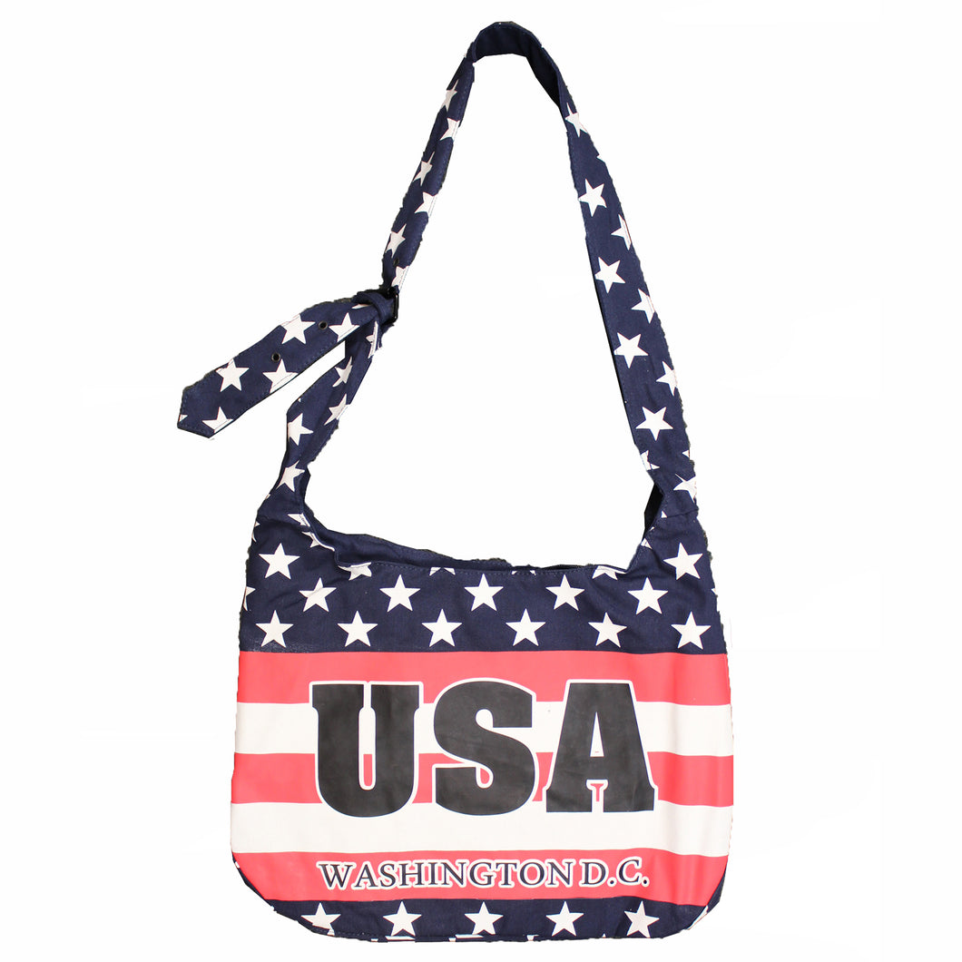 USA Stars & Strips Crossbody Boho Bag 16