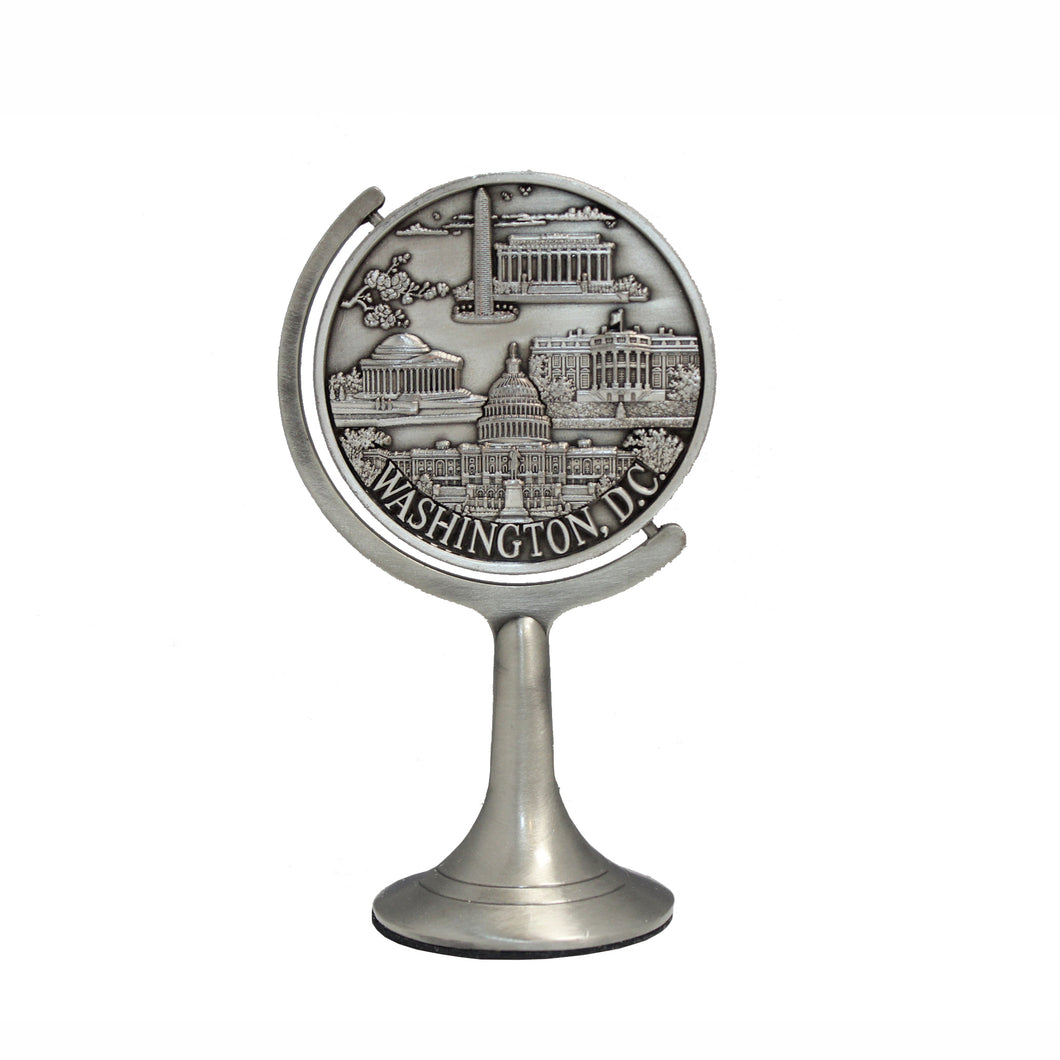 Washington DC Panorama & Seal Metal Spinner Paperweight