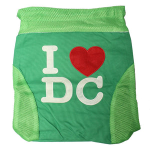 I Heart DC Drawstring Backpack, 17.75" X 14.50"