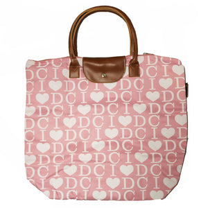 I Love DC Foldable Tote Bag, 18" X 17", or 8.5" X 5.75" When Folded