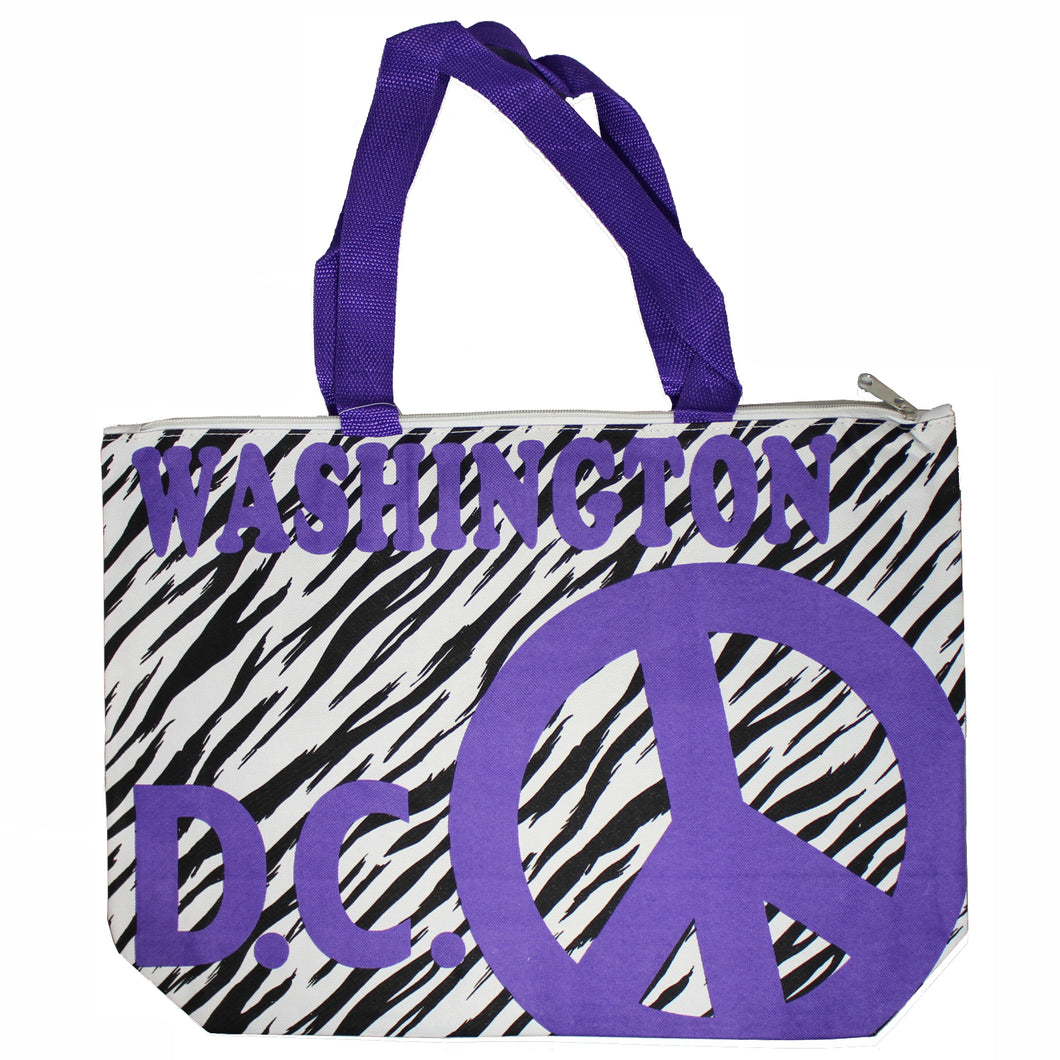 Peace Zebra Tote Bag 19