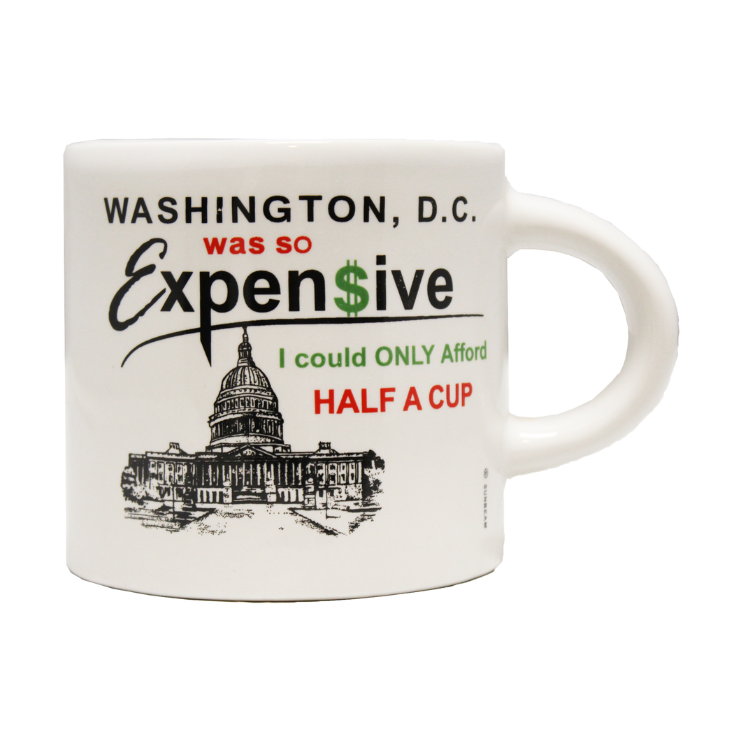 Washington DC Was so Expensive Half Coffee Mug 6 oz