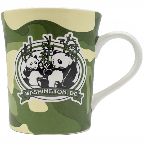 Pandas & Bamboo Green Camouflage Coffee Mug 12 oz