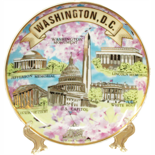 Cherry Blossom Washington DC Panorama Porcelain Plate